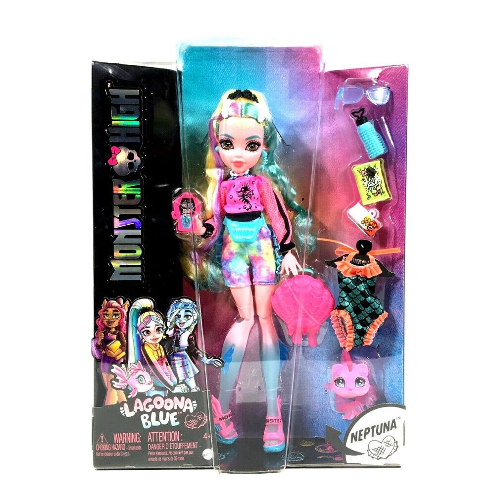 Monster High Doll Lagoona Blue & Neptuna The Pet Fish 2022